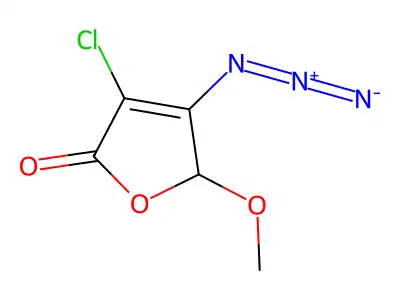 4-Azido-3-chloro-5-methoxyfuran-2(5H)-one structure