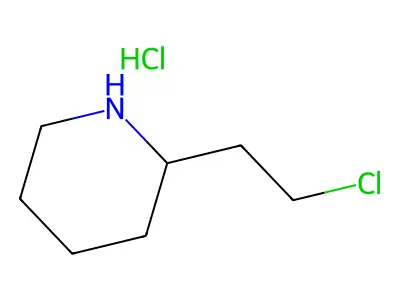 2-(2-Chloroethyl)piperidin-1-ium chloride structure