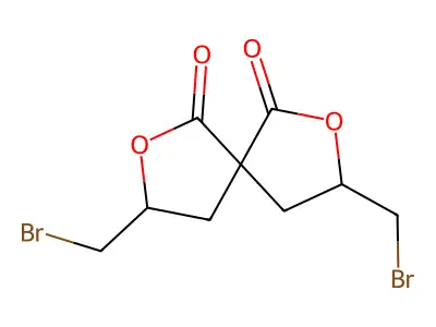 2,7-Dioxaspiro(4.4)nonane-1,6-dione, 3,8-bis(bromomethyl)- structure