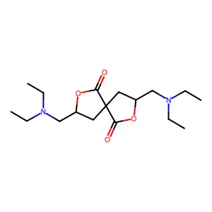 2,7-Dioxaspiro(4.4)nonane-1,6-dione, 3,8-bis((diethylamino)methyl)- structure
