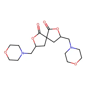 2,7-Dioxaspiro(4.4)nonane-1,6-dione, 3,8-bis(4-morpholinylmethyl)- structure