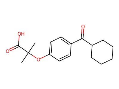 Propanoic acid, 2-(4-(cyclohexylcarbonyl)phenoxy)-2-methyl- structure