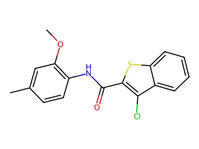 3-chloro-N-(2-methoxy-4-methylphenyl)-1-benzothiophene-2-carboxamide structure