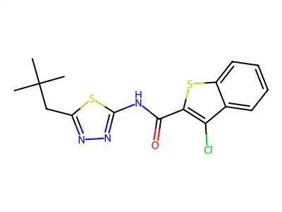 Benzo[b]thiophene-2-carboxamide,3-chloro-N-[5- -1,3,4-thiadiazol-2-yl]- structure