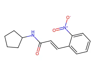 (E)-N-cyclopentyl-3-(2-nitrophenyl)prop-2-enamide structure
