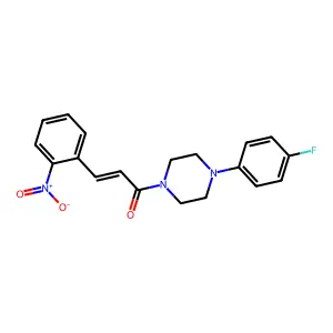 (E)-1-[4-(4-fluorophenyl)piperazin-1-yl]-3-(2-nitrophenyl)prop-2-en-1-one structure