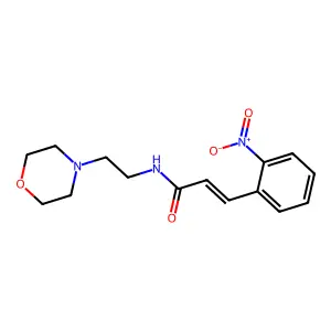 (E)-N-(2-morpholin-4-ylethyl)-3-(2-nitrophenyl)prop-2-enamide structure