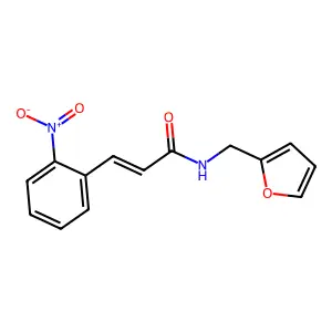 (E)-N-(furan-2-ylmethyl)-3-(2-nitrophenyl)prop-2-enamide structure