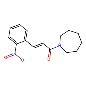(E)-1-(azepan-1-yl)-3-(2-nitrophenyl)prop-2-en-1-one structure