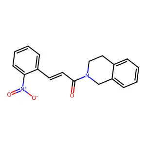 (E)-1-(3,4-dihydro-1H-isoquinolin-2-yl)-3-(2-nitrophenyl)prop-2-en-1-one structure