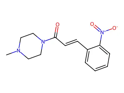 (E)-1-(4-methylpiperazin-1-yl)-3-(2-nitrophenyl)prop-2-en-1-one structure