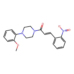 (E)-1-[4-(2-methoxyphenyl)piperazin-1-yl]-3-(2-nitrophenyl)prop-2-en-1-one structure