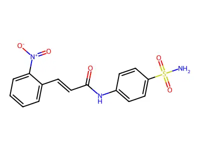 (E)-3-(2-nitrophenyl)-N-(4-sulfamoylphenyl)prop-2-enamide structure