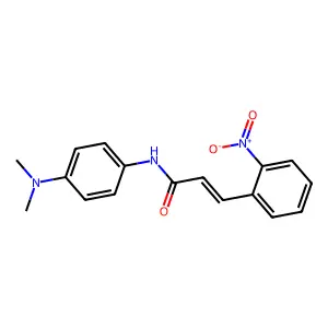 (2E)-N-[4-(dimethylamino)phenyl]-3-(2-nitrophenyl)prop-2-enamide structure