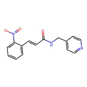 (E)-3-(2-nitrophenyl)-N-(pyridin-4-ylmethyl)prop-2-enamide structure