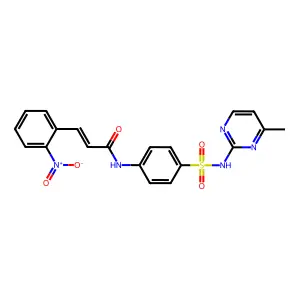 (E)-N-[4-[(4-methylpyrimidin-2-yl)sulfamoyl]phenyl]-3-(2-nitrophenyl)prop-2-enamide structure