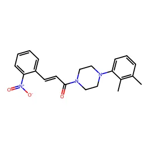 (E)-1-[4-(2,3-dimethylphenyl)piperazin-1-yl]-3-(2-nitrophenyl)prop-2-en-1-one structure