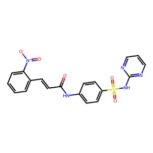 (E)-3-(2-nitrophenyl)-N-[4-(pyrimidin-2-ylsulfamoyl)phenyl]prop-2-enamide structure