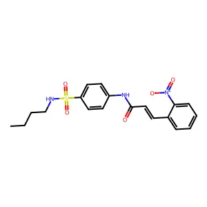 (E)-N-[4-(butylsulfamoyl)phenyl]-3-(2-nitrophenyl)prop-2-enamide structure