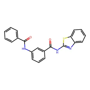 3-benzamido-N-(1,3-benzothiazol-2-yl)benzamide structure