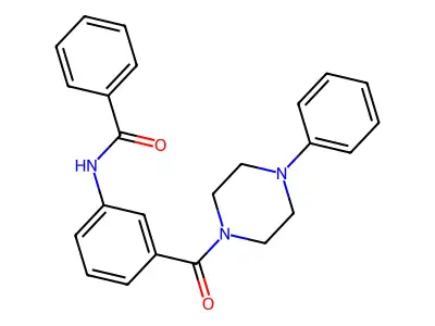 N-[3-(4-phenylpiperazine-1-carbonyl)phenyl]benzamide structure