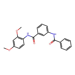 3-benzamido-N-(2,4-dimethoxyphenyl)benzamide structure