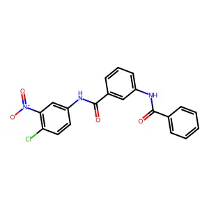3-benzamido-N-(4-chloro-3-nitrophenyl)benzamide structure