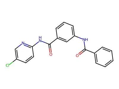 3-benzamido-N-(5-chloropyridin-2-yl)benzamide structure