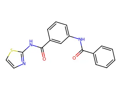 3-benzamido-N-(1,3-thiazol-2-yl)benzamide structure