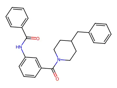 N-[3-(4-benzylpiperidine-1-carbonyl)phenyl]benzamide structure