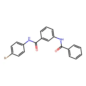 3-benzamido-N-(4-bromophenyl)benzamide structure