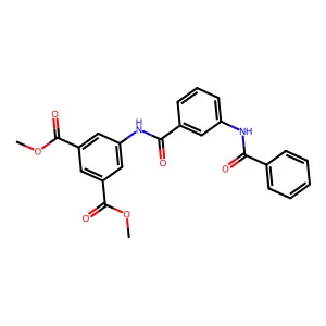 dimethyl 5-(3-benzamidobenzamido)isophthalate structure
