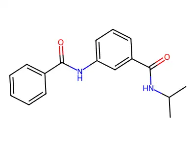 3-benzamido-N-propan-2-ylbenzamide structure