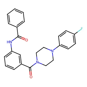 N-[3-[4-(4-fluorophenyl)piperazine-1-carbonyl]phenyl]benzamide structure