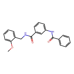 3-benzamido-N-[(2-methoxyphenyl)methyl]benzamide structure