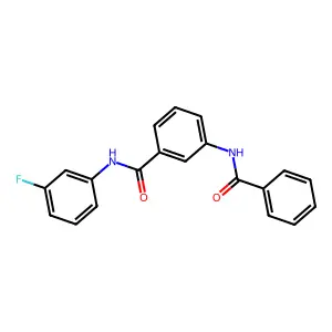 3-benzamido-N-(3-fluorophenyl)benzamide structure