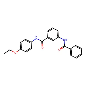 3-benzamido-N-(4-ethoxyphenyl)benzamide structure