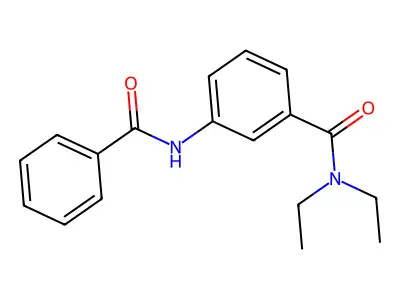3-benzamido-N,N-diethylbenzamide structure