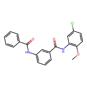 3-benzamido-N-(5-chloro-2-methoxyphenyl)benzamide structure