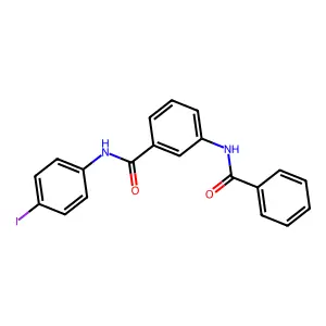 3-benzamido-N-(4-iodophenyl)benzamide structure
