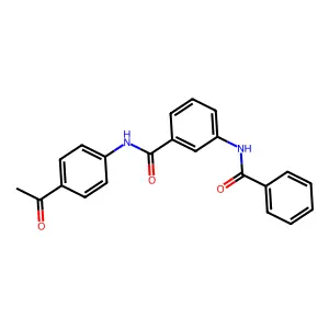 N-(4-acetylphenyl)-3-benzamidobenzamide structure