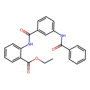 Ethyl 2-(3-benzamidobenzamido)benzoate structure