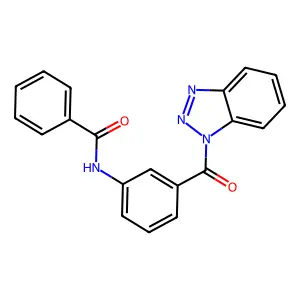 N-[3-(benzotriazole-1-carbonyl)phenyl]benzamide structure