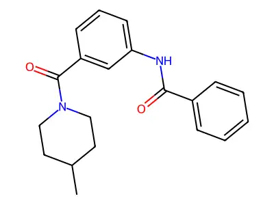 N-[3-(4-methylpiperidine-1-carbonyl)phenyl]benzamide structure