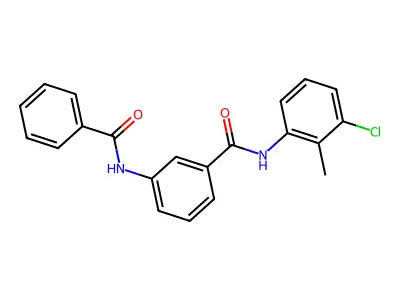 3-benzamido-N-(3-chloro-2-methylphenyl)benzamide structure