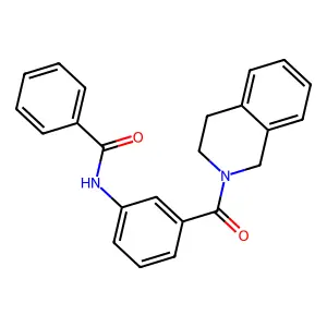N-[3-(3,4-dihydro-1H-isoquinoline-2-carbonyl)phenyl]benzamide structure