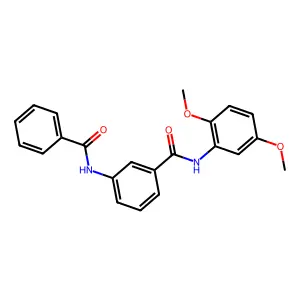 3-benzamido-N-(2,5-dimethoxyphenyl)benzamide structure