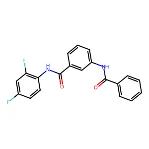 3-benzamido-N-(2,4-difluorophenyl)benzamide structure