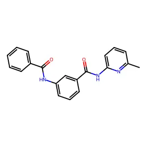 3-benzamido-N-(6-methylpyridin-2-yl)benzamide structure