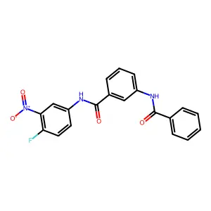 3-benzamido-N-(4-fluoro-3-nitrophenyl)benzamide structure
